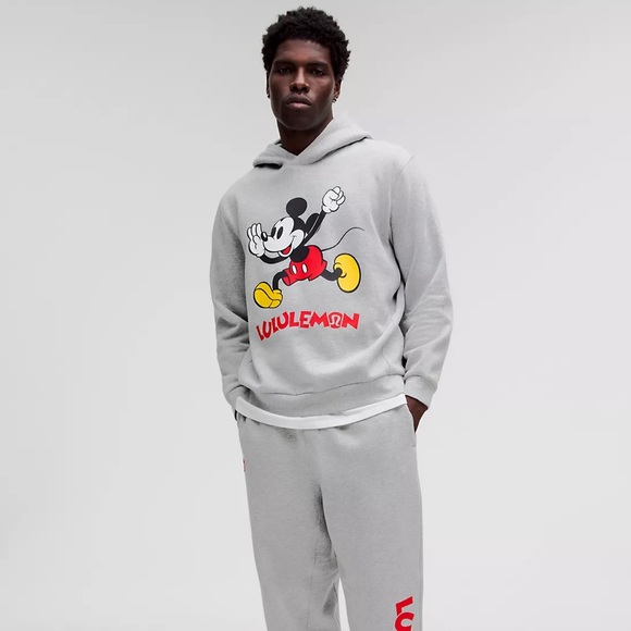 Disney x Lululemon Steady State Pullover Hoodie Grey Mickey Mouse - Picture 3 of 7